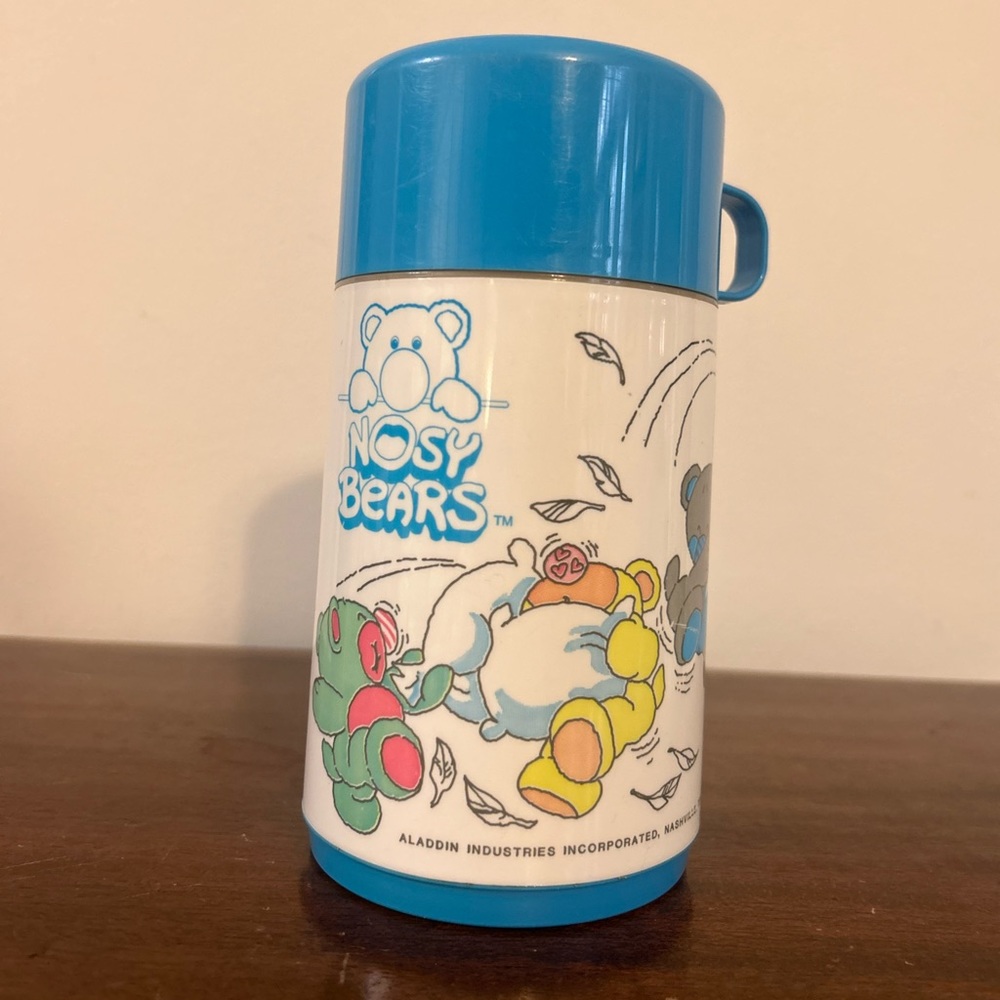 Vintage 80s Nosy Bears Aladdin Industries Thermos made In Nashville Collector
